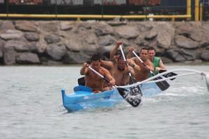 Students compete in the 1st Annual UH Maui College Canoe Regatta