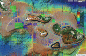 Example map created in Voyager to promote safety among fishermen in Maui County.