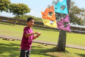 Learn to make and fly a Tetrahedral kite at Leeward's Discovery Fair.