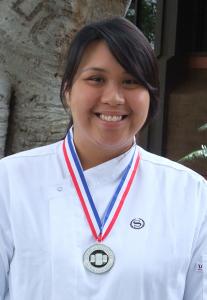 Kapi'olani CC alumna Melanie Tancinco, winner of the prestigious Jeunes Chef Competition.