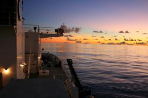 Station ALOHA from UH research vessel Kilo Moana. Credit: T. Clemente/ UH SOEST.