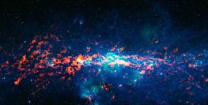 Color-composite image of the Galactic Center and Sagittarius B2.