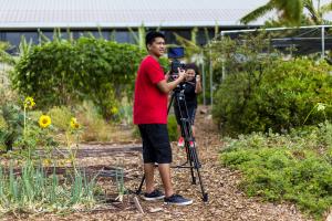 UH West Oahu creative media students film community trailer in Spring 2016.